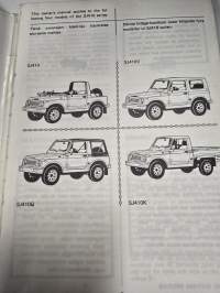 Suzuki  SJ 410, SJ 410 V ja SJ 410 K omistajan käsikirja. 12/82