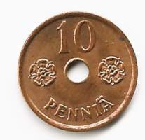 10  penniä  1943