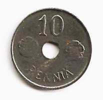 10  penniä  1945 Fe   "huono 5"