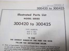 Briggs &amp; Stratton Illustrated Parts List Model Series 300420 to 300425