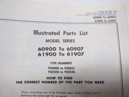Briggs &amp; Stratton Illustrated Parts List Model Series 60900 to 60907 / 61900 to 61907