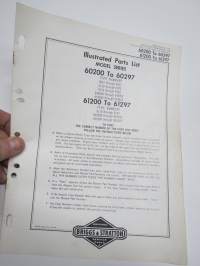 Briggs &amp; Stratton Illustrated Parts List Model Series 60200 to 60297 / 61200 to 61297