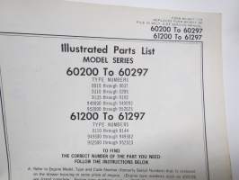 Briggs &amp; Stratton Illustrated Parts List Model Series 60200 to 60297 / 61200 to 61297