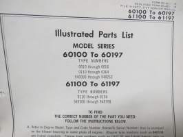 Briggs &amp; Stratton Illustrated Parts List Model Series 60100 to 60197 / 61100 to 61197
