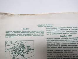 Mountfield Briggs &amp; Stratton -käyttöohjeet / huolto-ohjeet suomeksi
