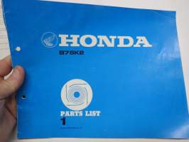 Honda B75K2 outboard parts list 1975, illustrations / perämoottori, varaosaluettelo räjäytyskuvineen