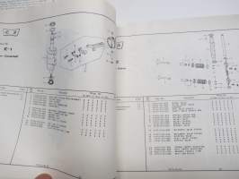 Honda B75K2 outboard parts list 1975, illustrations / perämoottori, varaosaluettelo räjäytyskuvineen