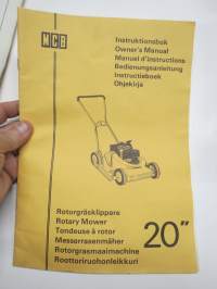 MCB Rotorgräsklippare / Rotary Mower / Tondeuse á rotor / Messerrasenmäher / Rotorgraasmaaimachine / Roottoriruohonleikkuri 20"´ -käyttöohjekirja
