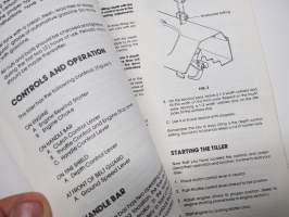 Gilson pyörävetoinen jyrsin - Rear Tine Tiller Models 51135, 51135Z - Owner´s Manual &amp; Parts List -käytöohjekirja ja varaosaluettelo + suomenkielinen käännös