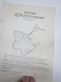 Gilson pyörävetoinen jyrsin - Rear Tine Tiller Models 51135, 51135Z - Owner´s Manual &amp; Parts List -käytöohjekirja ja varaosaluettelo + suomenkielinen käännös