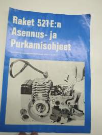 Raket 521E moottorisaha Asennus- ja purkamisohjeet (täydennys kormaamokäsikirjaan Raket 52-52E
