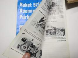 Raket 521E moottorisaha Asennus- ja purkamisohjeet (täydennys kormaamokäsikirjaan Raket 52-52E