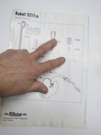 Raket 521E moottorisaha Asennus- ja purkamisohjeet (täydennys kormaamokäsikirjaan Raket 52-52E