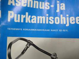 Raket 521E moottorisaha Asennus- ja purkamisohjeet (täydennys kormaamokäsikirjaan Raket 52-52E