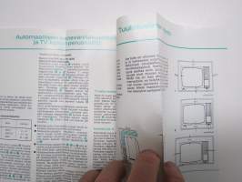 Grundig 8660 SK väri TV -käyttöohjekirja ym. mukana toimitettuja papereita