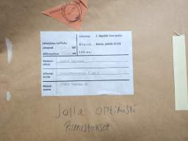 Optimistijolla - International Optimist -jollan rakennuspiirustukset ym. siihen liittyvä painettua materiaali