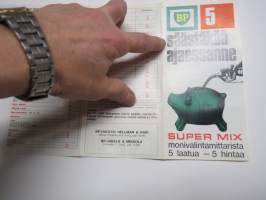 BP British Petroleum Super Mix - Säästäkää arjessanne -bensiinilaatujen esite