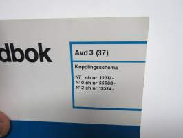 Volvo Lastvagnar Avd. 3 (37) Kopplingsschema N7 ch nr 12317- / N10 ch nr 55980- / N12 ch nr 17374 - Servicehandbok -korjaamokirjasarjan osa - kytkentäkaaviot