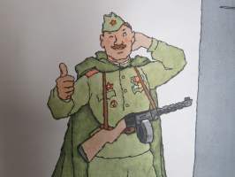 "Armeija - Isoisältä pojanpojalle" -neuvostoliittolainen propagandajuliste v. 1970