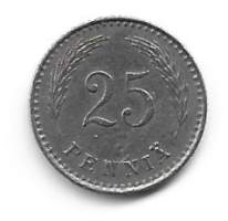 25  penniä  1929