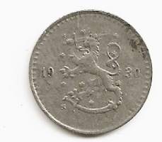 25  penniä  1930