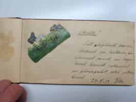 Muistokirja - Aune Heleena Ruuth (Suojaasto, Vehmaa) -muistokirja kiiltokuvineen ja  teksteineen vv. 1919-1923, runsaasti kiiltokuvia, kaikki näkyvät kohteen kuvista