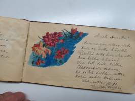 Muistokirja - Aune Heleena Ruuth (Suojaasto, Vehmaa) -muistokirja kiiltokuvineen ja  teksteineen vv. 1919-1923, runsaasti kiiltokuvia, kaikki näkyvät kohteen kuvista