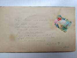 Muistokirja - Aune Heleena Ruuth (Suojaasto, Vehmaa) -muistokirja kiiltokuvineen ja  teksteineen vv. 1919-1923, runsaasti kiiltokuvia, kaikki näkyvät kohteen kuvista