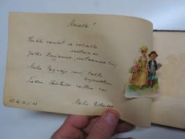 Muistokirja - Aune Heleena Ruuth (Suojaasto, Vehmaa) -muistokirja kiiltokuvineen ja  teksteineen vv. 1919-1923, runsaasti kiiltokuvia, kaikki näkyvät kohteen kuvista