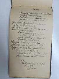 Muistokirja - Aune Heleena Ruuth (Suojaasto, Vehmaa) -muistokirja kiiltokuvineen ja  teksteineen vv. 1919-1923, runsaasti kiiltokuvia, kaikki näkyvät kohteen kuvista