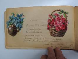 Muistokirja - Aune Heleena Ruuth (Suojaasto, Vehmaa) -muistokirja kiiltokuvineen ja  teksteineen vv. 1919-1923, runsaasti kiiltokuvia, kaikki näkyvät kohteen kuvista