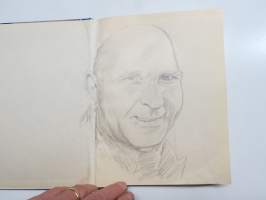 Sotilasmuistioni, M.E. 1955 -varusmiesaikaisia muistoja ja piirroksia ym. varten tarkoitettu kirja, tässä enimmäkseen piirroshahmotelmia