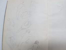 Sotilasmuistioni, M.E. 1955 -varusmiesaikaisia muistoja ja piirroksia ym. varten tarkoitettu kirja, tässä enimmäkseen piirroshahmotelmia