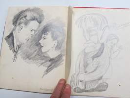 Sotilasmuistioni, M.E. 1955 -varusmiesaikaisia muistoja ja piirroksia ym. varten tarkoitettu kirja, tässä enimmäkseen piirroshahmotelmia