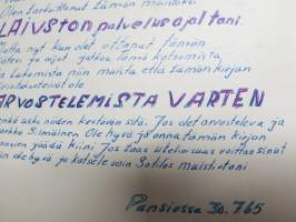 Sotilasmuistio, matruusi T.K. - Rio Del Pansio, TurLas -varusmiesaikaisia muistoja ja piirroksia ym. varten tarkoitettu kirja