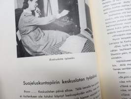 Kuvia ja kuvauksia Etelä-Satakunnan Suojeluskuntapiirin Esikunnan ja Lottien työskenteluystä sodan aikana vv. 1941-42