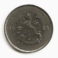 25  penniä  1944 Fe (rautaa)