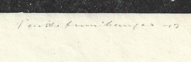 Pentti Lumikangas Kaaria puupiirros Grafiikka 28x30 cm kehystämätön