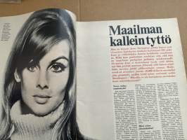 Uusi Maailma 1967 nr 2, ilmestynyt 12.1.1967, Jean Shrimpton, Suomalaista kauneutta - miten se on myytävä? Kuka pelkää Virginia Wolfia?