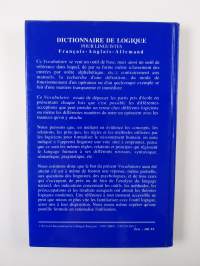 Dictionnaire de logique pour linguistes : français-anglais-allemand