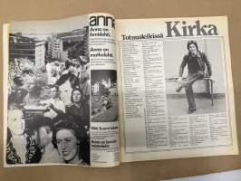 Anna 1975 nr 25-26, ilmestynyt 17.6.1975, Totuusleikissä Kirka, Silja Mellanen, Rita Hayworth, Juvan Carlos ja Sofia elivät Lapin kesäyön