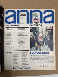 Anna 1975 nr 25-26, ilmestynyt 17.6.1975, Totuusleikissä Kirka, Silja Mellanen, Rita Hayworth, Juvan Carlos ja Sofia elivät Lapin kesäyön