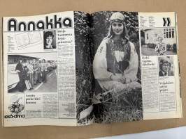 Anna 1975 nr 25-26, ilmestynyt 17.6.1975, Totuusleikissä Kirka, Silja Mellanen, Rita Hayworth, Juvan Carlos ja Sofia elivät Lapin kesäyön