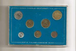 Suomen Rahapajan leimakiiltoiset metallirahat - vuosisarja 1975