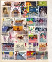 Filatelia koko maailma säilökirja (16 sivua, 23 x 17 cm). Paljon vanhaa Ruotsia mukana, myös uudempia postimerkkejä.