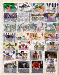 Filatelia koko maailma säilökirja (16 sivua, 23 x 17 cm). Paljon vanhaa Ruotsia mukana, myös uudempia postimerkkejä.