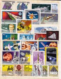 Filatelia koko maailma säilökirja (16 sivua, 23 x 17 cm). Paljon vanhaa Ruotsia mukana, myös uudempia postimerkkejä.