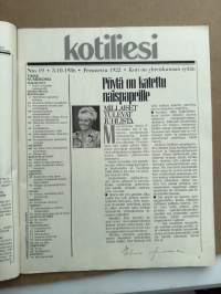 Kotiliesi 1986 nr 19 (3.10.1986), Rauni Luoma, Sorsan mukana Kiinassa, huonekalu, kaava-arkki, peruna