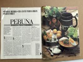 Kotiliesi 1986 nr 19 (3.10.1986), Rauni Luoma, Sorsan mukana Kiinassa, huonekalu, kaava-arkki, peruna