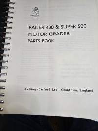 Pacer  400  &amp; super  500 motor grader parts book